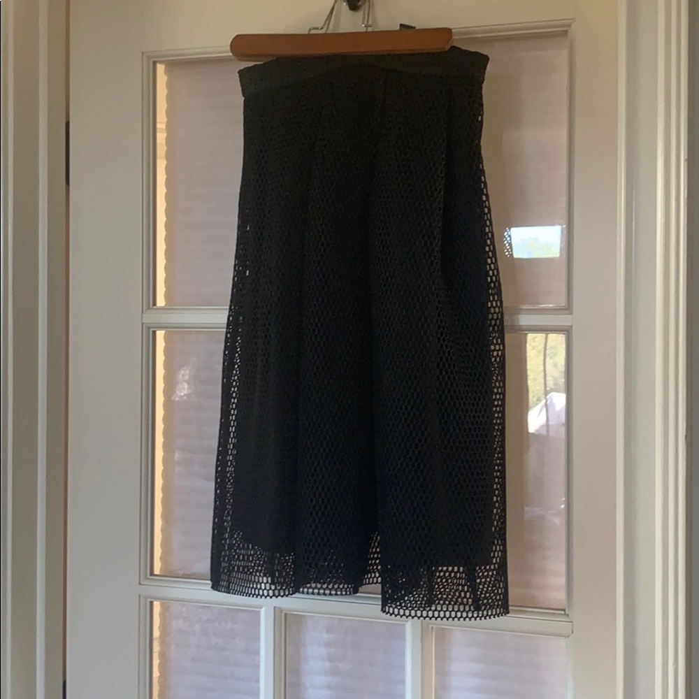 High waisted midi mesh skirt